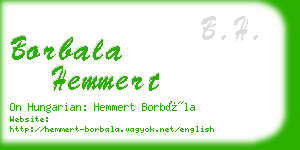 borbala hemmert business card